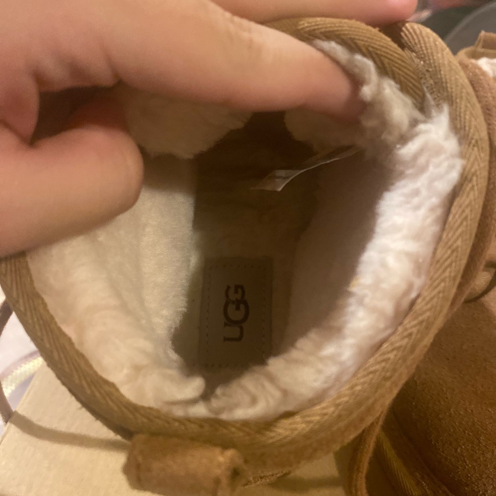 UGG Tan Ankle Boots with Cream Lining